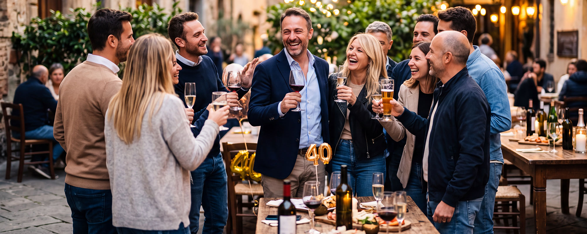 Freunde feiern eine Geburtstagsparty